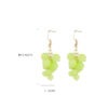 Cute Mini Grape Earrings for Women - Green Bead Dangle Hook Drop jewellery Gift Cute Mini Grape Earrings for Women - Green Bead Dangle Hook Drop jewellery Gift