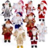 Handcrafted Santa Claus Doll Cute Xmas Decoration for Home & Party, Chic Design
