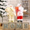 Handcrafted Santa Claus Doll Cute Xmas Decoration for Home & Party, Chic Design