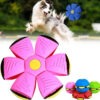 Flying Disc & Saucer Ball Dog Toy, Transformable Outdoor Training Accessory