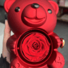 Teddy Bear Gift Box with Necklace Rotate Rose Jewellery Box Novelty Gift