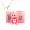 Teddy Bear Gift Box with Necklace Rotate Rose Jewellery Box Novelty Gift
