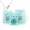 Teddy Bear Gift Box with Necklace Rotate Rose Jewellery Box Novelty Gift