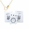 Teddy Bear Gift Box with Necklace Rotate Rose Jewellery Box Novelty Gift