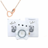 Teddy Bear Gift Box with Necklace Rotate Rose Jewellery Box Novelty Gift