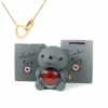 Teddy Bear Gift Box with Necklace Rotate Rose Jewellery Box Novelty Gift