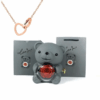 Teddy Bear Gift Box with Necklace Rotate Rose Jewellery Box Novelty Gift