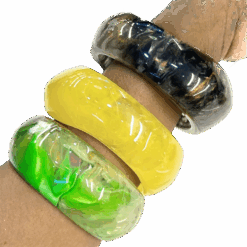 Vintage Resin Cuff Bracelet for Women, Fashion Acrylic Geometric Bangles [1]