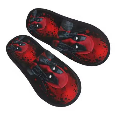 Deadpool Slippers Mules Size M - L, Marvel Gifts Unisex Novelty Gift Deadpool Slippers Mules Size M - L, Marvel Gifts Unisex Novelty Gift