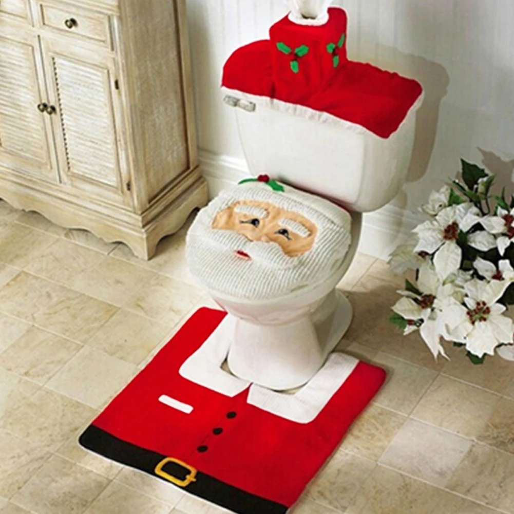 Cute Christmas Toilet Seat Covers - Festive Santa Claus Bathroom Decor Cute Christmas Toilet Seat Covers - Festive Santa Claus Bathroom Decor - Image 7