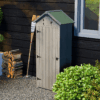 Slim Wooden Garden Shed – Vertical Outdoor Tool Storage Cabinet