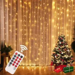 Festoon Christmas Curtain Lights – Perfect Holiday Home & Party Decor