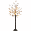 5ft Artificial Tree with Warm White LED Lights, Baby Breath Flowers