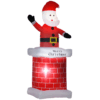 7ft Christmas Inflatable Santa Claus from Chimney with LED Lights 7ft Christmas Inflatable Santa Claus from Chimney with LED Lights