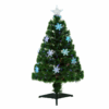 3FT Green Fibre Optic Artificial Christmas Tree LED Snowflakes Fireproofing 3FT Green Fibre Optic Artificial Christmas Tree LED Snowflakes Fireproofing