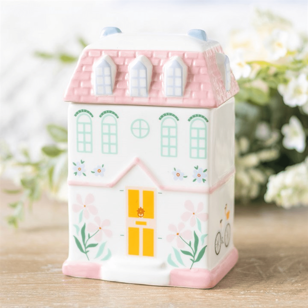 *Pastel House Shaped Ceramic Oil Burner and Wax Warmer(18/36) *Pastel House Shaped Ceramic Oil Burner and Wax Warmer(18/36)