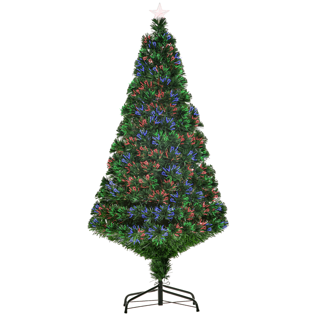 5ft Pre-Lit Fibre Optic Artificial Christmas Tree with Multi-Colour LED & Star Topper 5ft Pre-Lit Fibre Optic Artificial Christmas Tree with Multi-Colour LED & Star Topper
