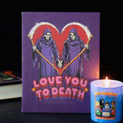 19x25cm Love You To Death Canvas Plaque by Steven Rhodes