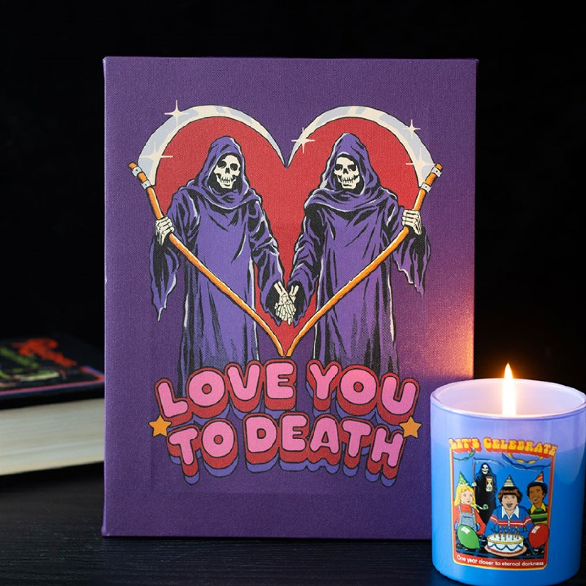 19x25cm Love You To Death Canvas Plaque by Steven Rhodes 19x25cm Love You To Death Canvas Plaque by Steven Rhodes