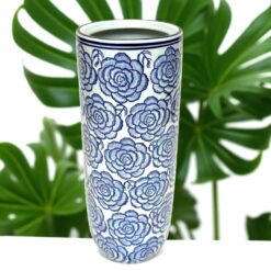 18" Umbrella Stand – Blue Flowers