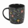 Black Midnight Bloom Print Mug