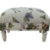 Lavender Fabric Footstool with Drawer
