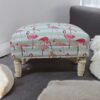 Flamingo Fabric Footstool With Drawer