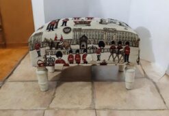 Alternative view of London Fabric Footstool with Drawer