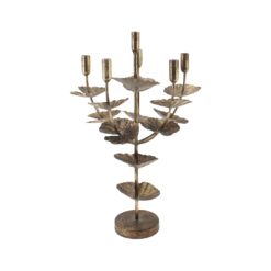 57cm Gold Metal Candle Holder – Large Luxury Decorative Candle Stand