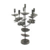 57 cm Silver Metal Candle Holder – Elegant Centrepiece for Home Décor