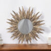 86cm Round Metal Wall Mirror – Modern Statement Design, 5cm Deep Frame