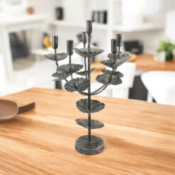 Alternative view of 57 cm Silver Metal Candle Holder – Elegant Centrepiece for Home Décor