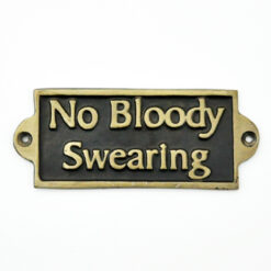 No Bloody Swearing – Metal Sign