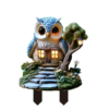 Owl Tree House Garden Ornament – Outdoor Courtyard Decoration Gift