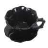 Black Rose Teacup and Saucer