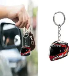 Motorcycle Helmet Keychain – 2D Mini Helmet Key Ring Gift Accessory