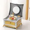 Rotating Ballerina Music Box with Drawer – Elegant Hand-Crank Jewellery Box for Girls
