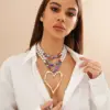 Elegant Heart Pendant Choker Necklace – Multilayer Pearl Chain for Women
