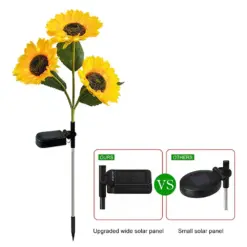 LED Solar Sunflower Lights – Waterproof Garden Flower Lamps for Outdoor Decoration