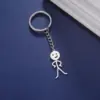 Funny Middle Finger Keychain – Stainless Steel Rude Gesture Key Ring Gift