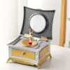 Rotating Ballerina Music Box with Drawer – Elegant Hand-Crank Jewellery Box for Girls