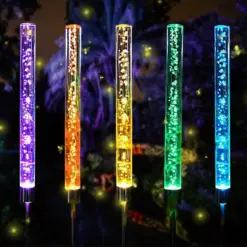 Alternative view of Solar Bubble Bar Garden Lights – Colour-Changing Outdoor Landscape Lamps