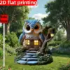 Owl Tree House Garden Ornament – Outdoor Courtyard Decoration Gift Owl Tree House Garden Ornament – Outdoor Courtyard Decoration Gift