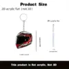 Motorcycle Helmet Keychain – 2D Mini Helmet Key Ring Gift Accessory