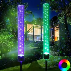 Solar Bubble Bar Garden Lights – Colour-Changing Outdoor Landscape Lamps