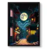 Japanese Tokyo Teahouse Canvas Print – Anime City Street Wall Art for Home Décor