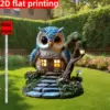 Owl Tree House Garden Ornament – Outdoor Courtyard Decoration Gift Owl Tree House Garden Ornament – Outdoor Courtyard Decoration Gift