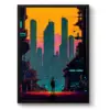 Japanese Tokyo Teahouse Canvas Print – Anime City Street Wall Art for Home Décor