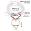 Elegant Heart Pendant Choker Necklace – Multilayer Pearl Chain for Women