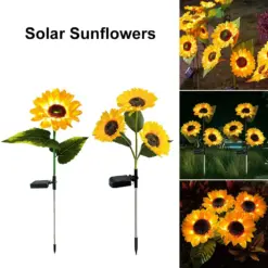 Alternative view of LED Solar Sunflower Lights – Waterproof Garden Flower Lamps for Outdoor Decoration